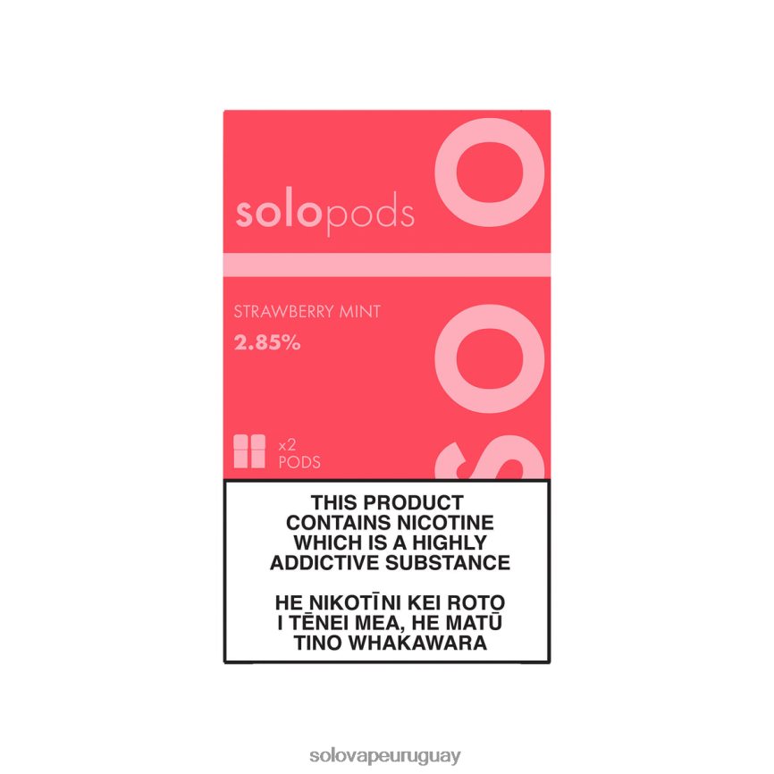 Solo paquete de 2 cápsulas de repuesto menta fresa | Vape Solo Flavours BR48NP60